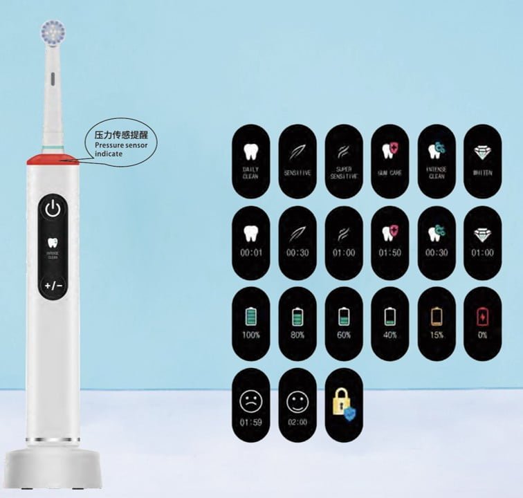 TB40 Oscillating toothbrush  with LCD screen display