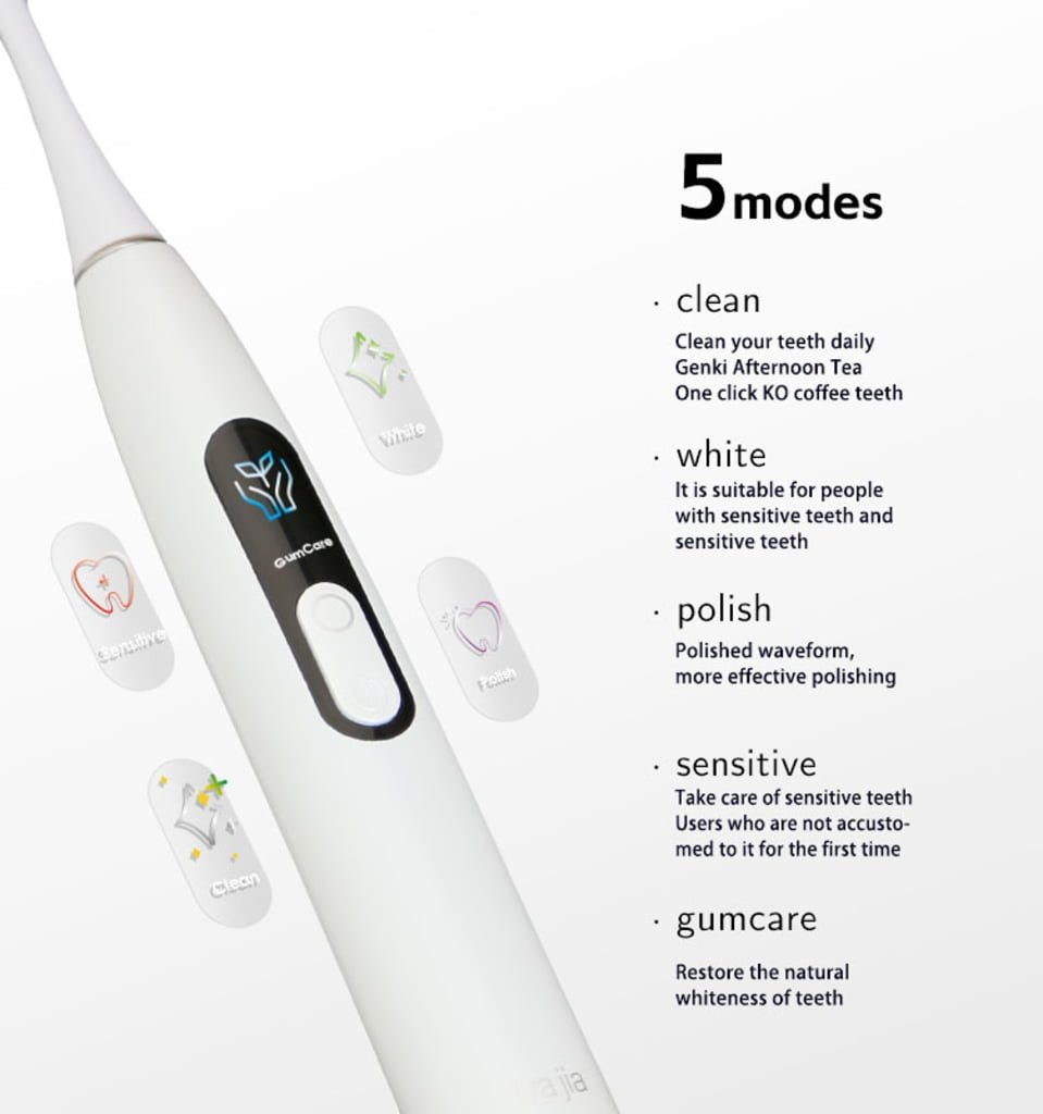 GP-P10EN LCD Screen Display Sonic Toothbrush